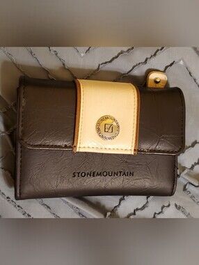 Stone Mountain Brown and Cream Women’s Wallet with Snap Closure